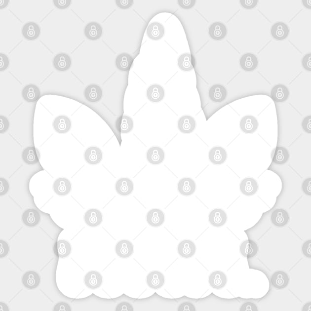 Cute Mini Unicorn Face Print Sticker by ClaudiaFlores